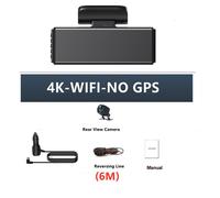 Caméra De Tableau De Bord 4k 3840x2160p Pour Voiture,Enregistreur Dvr,4 Pouces,Caméra De Rectransistors,1080p,Vision Nocturne,Capteur G,Support Gps,Wifi - Type [M11c-6]-64g
