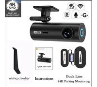 Caméra de tableau de bord 4K WiFi UHD 3840x2160P DVR pour caméras de Surveillance de voiture enregistreurs vidéo 24H moniteur,32G