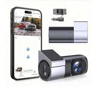 Caméra de tableau de bord avant et arrière 4K 1080p avec carte de 256 Go, caméra d'enregistrement en boucle, enregistreur de vision nocturne, vidéo haute définition du véhicule, surveillance en temps