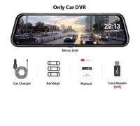 Caméra De Tableau De Bord De Voiture À Écran Tactile,Dvr,Stream Media,Super Night Vision,10 "",4k + 1080p,Mode De Stationnement,Enregistreur - Type Car Dvr-128g