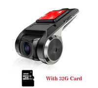 caméra de tableau de bord Full HD DVR,USB,ADAS,unité principale de Navigation,pour lecteur Android DVD,alarme vocale,enregistrement vidéo automatique - Type With 32G Card