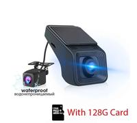 caméra de tableau de bord Full HD DVR,USB,ADAS,unité principale de Navigation,pour lecteur Android DVD,alarme vocale,enregistrement vidéo automatique - Type 720P With 128G Card