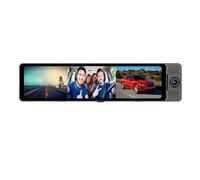 Caméra de Tableau de Bord Miroir 4K, caméra de rétroviseur 4K, caméra de rétroviseur d'enregistrement Avant arrière et intérieur à 3 canaux avec 3 Modes d'affichage, Suivi GPS