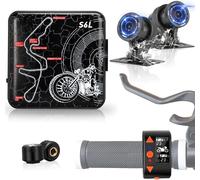 Caméra De Tableau De Bord Pour Moto,Contrôleur Filaire Oled,Capteurs De Pression Des Pneus,Wifi Étanche 1080p,Caméra Avant Et Arrière De Moto,Grand Angle 150 °,Lentille De Vision Nocturne