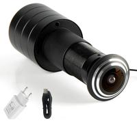 Caméra De Vidéosurveillance 1080P Grand Angle 180 Degrés Avec Ouverture De Porte-Mini Judas-Wifi Connect V380 Pro App (Objectif Fisheye 1,66 Mm)