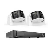 Caméra de vidéosurveillance, Caméra de sécurité 6MP Double Objectif 8CH NVR Ultra HD POE AI détection Humaine CCTV Kit de vidéosurveillance panoramique 180 degrés(1T,8CH 2Pcs Camera-01)