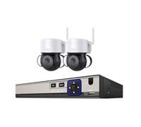 Caméra de vidéosurveillance, Kit De Vidéosurveillance sans Fil 8MP, Caméra IP 4K NVR CCTV, Mini Système De Sécurité for Caméra PTZ Domestique, Kit 8CH(4T,2 Cameras 8CH NVR)