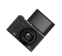 Caméra de vlogging avec résolution de sortie 5K, écran rabattable de 2,8", zoom numérique 18x, capteur CMOS et interface USB 2.0 (noir)