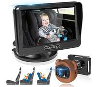 Caméra de Voiture pour Bébé 1080P, 4,3'' HD Moniteur de Miroir de Voiture pour Bébé, Affichage de Miroir de Voiture de Fonction de Vision Nocturne, Caméra de Miroir de Siège de Voiture de Sécurité