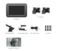 Caméra de Voiture pour bébé 5 Pouces 1080P avec Moniteur de caméra de Voiture à Vision Nocturne Infrarouge à Double Canal, Grand Angle de Vue de 150 ° pour siège arrière