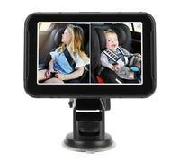 Caméra de Voiture pour bébé, Moniteur pour bébé Double Canal 5 Pouces 1080P avec 2 caméras de Vision Nocturne IR et Grand Angle de Vue de 150 ° pour la sécurité des sièges arrière
