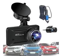 Caméra De Voiture Sans Fil,Enregistreur Sans Fil De Conduite Avec Vision Nocturne 4K,Écran De 10 Cm Caméra De Recul Avant Et Arrière - Pour Surveillance De Véhicules Et Camions Pour P