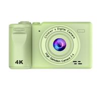 Caméra de voyage pour vlogs avec double caméra 4K et résolution 24 MP, lampe intégrée, prise de vue en continu avec stabilisation d'image, zoom
