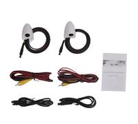 Caméra de Vue Latérale de Voiture AHD 720P, Grand Angle, étanche, Caméra de Recul pour Véhicule, DC12V (White)