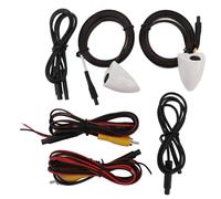 Caméra de Vue Latérale de Voiture, Vision Nocturne, Montage sur Bande étanche pour Système de Surveillance de Voiture (WHITE)