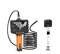 Caméra d'égout 4,5" 8mm Caméra d'endoscope industrielle numérique double objectif 108 0P HD d'inspection de tube serpent Borescope tuyau vidange(1M)