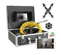Caméra d'égout, 7 "Caméra vidéo sans fil WiFi 30m d'inspection de tuyaux de tuyau de 30 m, de drain d'égout endoscope industriel Pour plombier(30m)