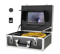 Caméra d'égout Caméra d'égout CAM SNAKE 9inch Monitor 20/30/40 / 50m 17 mm vidéo d'inspection des tuyaux, 8 Go SD Carte DVR IP68 Endoscope industriel égouts de vidange(50m)