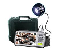 Caméra d'égout, Caméra d'endoscope avec une caméra d'inspection à double objectif de 5 '' 1080P avec LED IP67 Caméra de serpent imperméable avec zoom 3 2GB TF Carte Pour Canalisations