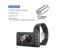 Caméra d'égout, Caméra d'inspection de borescope numérique 1080P et double numérique avec 43" LCD Écran IP67 Caméra d'égout imperméable for pipe à la maison de voiture Pour Canalisations(2m,11.2mm)