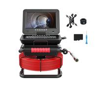Caméra D'égout,Camera D'inspection De Drain, 10" Caméra Endoscopique Canalisation,Endoscope à Triple Objectif Avec 12 Lumières LED, Pour L'inspection Des Égouts(Size:30 M/98 FT,Color:5MM Cable)