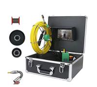Caméra d'égout, Caméra d'inspection du pipeline d'égout 7 pouces 1 mm Endoscope industriel étanche Snake Video Camera System Machine 0m / 20m 30m 40m 50m(F9117-50M)