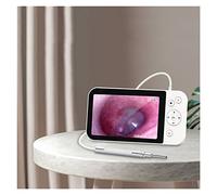 Caméra d'égout, Caméra oreille avec otoscope numérique de 5,0 pouces 108 0P HD LCD Caméra de nettoyage d'oreille visuelle de sécurité à l'écran avec 6 LED Cuillère d'oreille Pour Canalisations