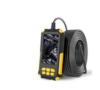Caméra d'égout, Endoscope industriel à double objectif P50 8mm 1080P Full HD 4.5inch LCD Caméra d'inspection numérique avec 9 LED for le conduit à domicile et la pipe(5m,P50 Not TF card)
