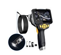 Caméra d'égout, Endoscope industriel de 8 mm double lentille 1080p Full HD 4,3 pouces LCD Caméra d'inspection numérique avec sonde semi-rigide de 16,4 pieds 3 2 Go Carte Pour Canalisations(1m)