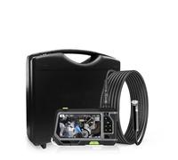 Caméra d'égout, NTS500 5. 5 mm double et trois Endoscope objectif industriel 2 0MP Caméra d'inspection 5 pouces 128 0P LCD HD Endoscope imperméable à l'eau avec 6 LED(1m,8MM Dual Lens)