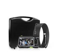 Caméra d'égout, NTS500 5. 5 mm double et trois Endoscope objectif industriel 2 0MP Caméra d'inspection 5 pouces 128 0P LCD HD Endoscope imperméable à l'eau avec 6 LED(1m,5.5mm Dual Lens)