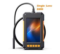 Caméra d'égout, P40 Caméra de l'endoscope industrielle Simple & Dual Lens 39mm 5,5mm 8mm 108 0P 4.3 "IPS Écran Borecope IP68 Imperméable Le DS 2600MAH(10m,8mm Rigid Cable)