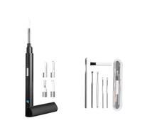 Caméra d'égout, Smart Visual Oreille Sticks Endoscope 200w Haute précision Earpick Mini caméra Otoscope Soins de santé WiFi Earpicoler Pour Canalisations(3.9mm Black)