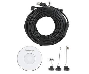 Caméra d'endoscope, USB-20M-8.5HD 1280*720 Pixels 3 en 1 Industriel IP67 6-8 Lumière LED Outil de réparation automatique de caméra d'endoscope étanche pour l'inspection des égouts de canalisation, l'i