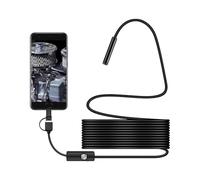 Caméra d'endoscope USB | Caméra d'inspection endoscopique, endoscope industriel de 7 mm, portée de trou HD étanche, interface de type C avec 6 lumières LED pour téléphone, ordinateur
