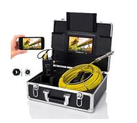 Caméra d'évacuation, Caméra d'égout sans fil Wifi WiFi 20/50 / 100m d'inspection de tuyaux 7inch Monitor HD 1000TVL Imperméable IP68 Égoutter l'endoscope industriel des égouts(50m)