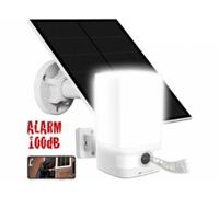 Caméra d'extérieur 2K connectée IPC-400.led avec panneau solaire 5 W VisorTech