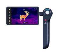 Caméra d'imagerie thermique portable avec écran LCD de 5 pouces, vision nocturne super résolution, éclairage LED, rechargeable pour l'exploration et la surveillance en plein air