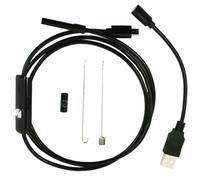 Caméra D'inspection Automobile Flexible 8mm pour Smartphone, 640x480 | Cmos 1/9, Ip67 Étanche, 6 LED Réglables, Câble Micro USB vers USB, pour Tubes et Gaines