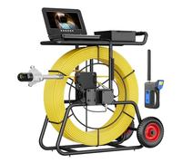 Camera Dinspection Avec Intégrée Sonde 512 Hz, IPS 10" 1080P Avec Câble De 9 Mm, 360° Camera Endoscopique,Caméra D’Inspection De Canalisation Avec Compteur De Mètres, Pour L'inspecti(Size:50 M/164 FT)