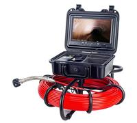 Caméra d'inspection de canalisation, endoscope avec écran DVR HD de 9", caméra endoscope avec sonde en acier inoxydable de 23 mm, caméra de tuyau d'égout pour plombier 30 m
