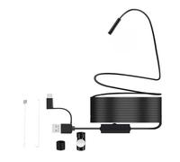 Caméra d'inspection d'endoscope, Endoscope Flexible 5.5mm IP67 Micro Étanche USB Type D'inspection C LED Réglable pour Les Égouts,pour Voiture, Mur(5m)