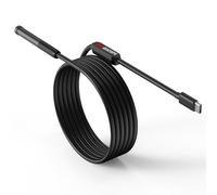 Caméra d'inspection endoscope WiFi double objectif avec sonde de 8 mm, étanchéité IP67, 2 MP HD 78 ° FOV pour Android via USB-C 3 mètres