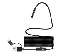 Caméra d'inspection endoscopique, 2 en 1 USB de type C, 6 lumières LED réglables, étanchéité IP67 pour voiture, évier, canalisation, endoscope