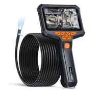 Caméra d'inspection endoscopique à double objectif NTS430 IP67 d'égout câble flexible étanche 7 LED(8mm dual lens 1m)