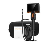 Caméra d'inspection endoscopique articulée bidirectionnelle 5 pouces 1080P 8MM HD orientable Moniteur IPS for trou de moteur mural(Dual Lens)