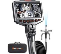 Caméra d'inspection endoscopique articulée, écran LCD de 11,4 cm, sonde articulée bidirectionnelle avec 8 lumières LED, caméra 1080p 2 MP 1,5 m/8,5 mm pour inspection murale/automobile/moteur (carte