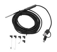 Caméra d'inspection endoscopique HD 3,9 mm Objectif IP67 Endoscope avec 6 lumières LED réglables pour entretien d'équipement industriel automobile Matériau ABS Alimenté par USB (câblé 2 m)