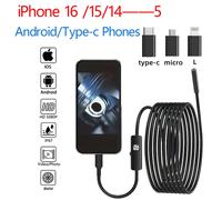 Caméra d'inspection endoscopique HD1920P, Mini caméra d'inspection de Type C IP67, Endoscope de canalisation d'égout de voiture pour Android IOS iphone 8mm dual lens