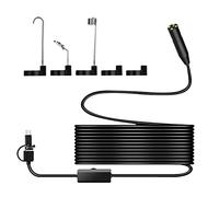 Caméra d'inspection endoscopique industrielle avec mise au point automatique 3 en 1 Interface de remplacement pour port USB de type C Android 4 LED à intensité variable Luminosité réglable Objectif 11